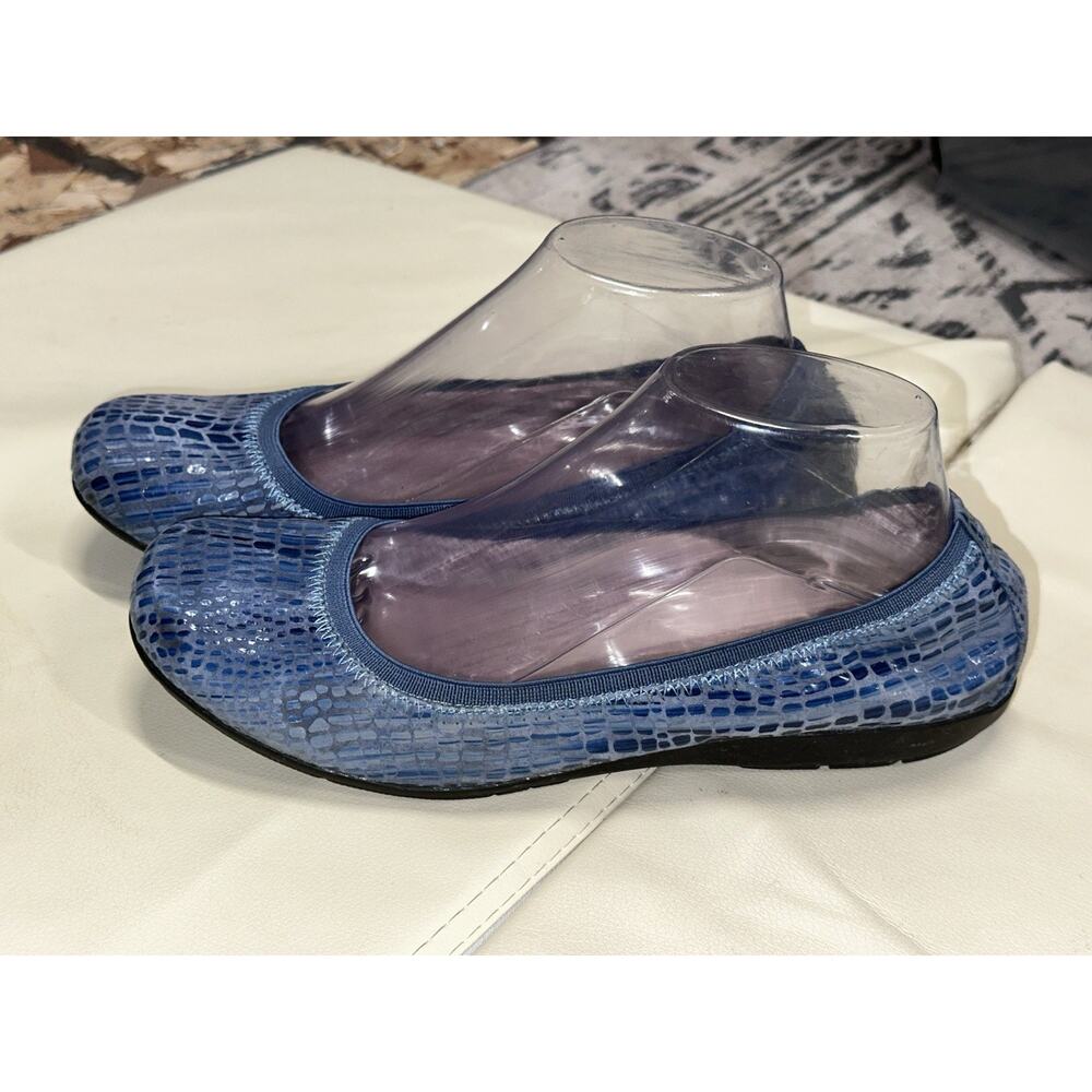 Abeo BIO System Women's Shoes Blue Leather Flats 8.5M Orthopedic Comfort